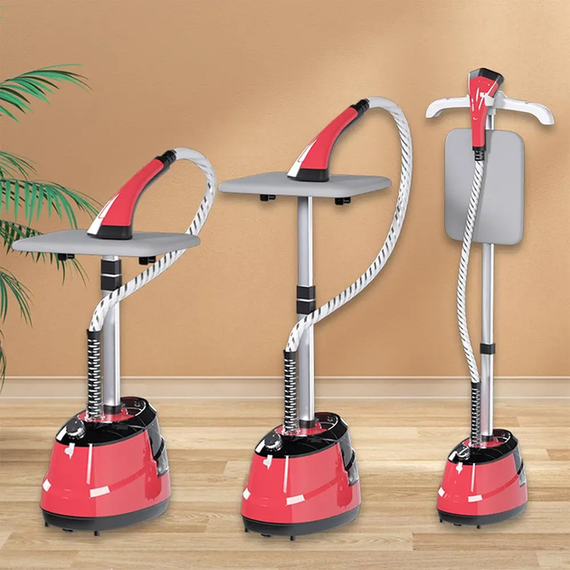 Вертикальный отпариватель для одежды Garment Steamer 2000W / Красный Паровой утюг для всех видов ткани | Зображення 3