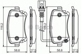 Комплект гальмівних колодок - дискові BOSCH 0986495094 на VW KOMBI / CARAVELLE VI автобус (SGB, SGG, SGJ)
