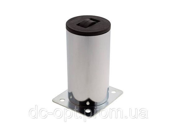 Ніжка DZ 13/100 G2 Хром H-100 мм D-50 мм з роликом ДС СтандартЛайн