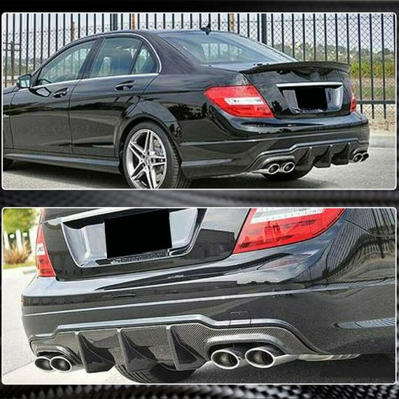 Дифузор заднього бампера V3 (для AMG SD/Coupe 2012-2014, Карбон) для Mercedes C-class W204 рр | Зображення 3