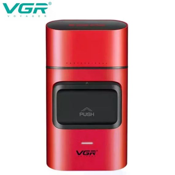 Триммер для волос VGR V-307 красный • Аккумуляторная машинка для стрижки, шейвер Hair Clippers V-307 для бороды, усов и окантовки | Зображення 2