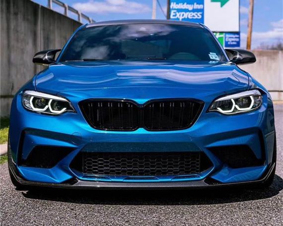 Накладка на передній бампер Lip V2 (для F87 M2 Competition, Карбон) для BMW 2 серія F22/23 2014-2021 рр | Зображення 4