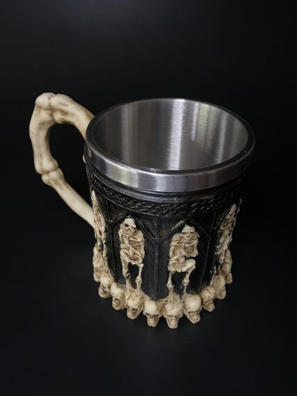 Кружка Некромант 400 мл — готичний 3D келих із нержавіючої сталі та епоксидної смоли | Зображення 4
