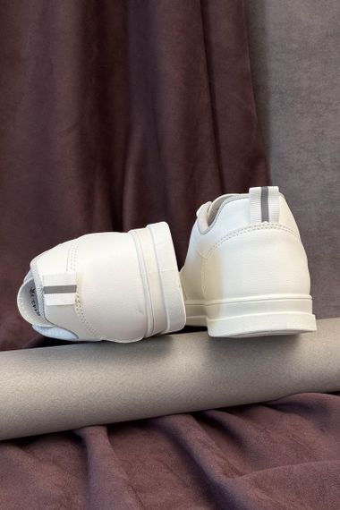 Кеди чоловічі, колір біло-сірий, 248RR143-7A | Зображення 3