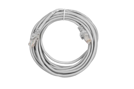 Патч-корд 2E Cat 5e,UTP,RJ45, 26AWG ,7/0.16 Cu, 5.00 m, PVC,Grey (2E-PC5ECOP-500GRY) | Зображення 1