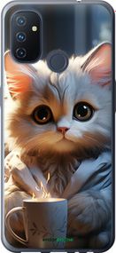 Чохол на OnePlus Nord N100 Білий кіт "5646u-2130-2448"
