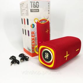 Акустические колонки с блютузом TG654, Портативная bluetooth колонка с разноцветной подсветкой YH-83