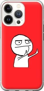 Чохол на iPhone 13 Pro Мем із силікону FCh_013296