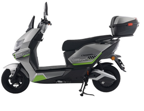 Электроскутер Crosser CR-20 LFP 2500W 72V 24Ah LiFePO4, до 75 км, 65 км/ч, премиум электроскутер Сіро-зелений