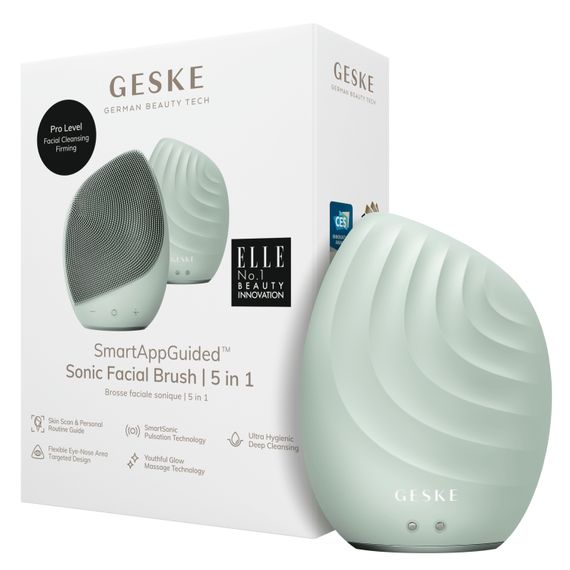 Електронна ультразвукова щітка для обличчя GESKE Sonic Facial Brush 5в1 green