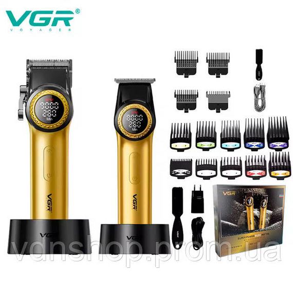 Практичная машинка для стрижки волос VGR 2 в 1 V-001 V-977 GOLD, Машина для стрижки в домашних условиях IY-85 | Зображення 3