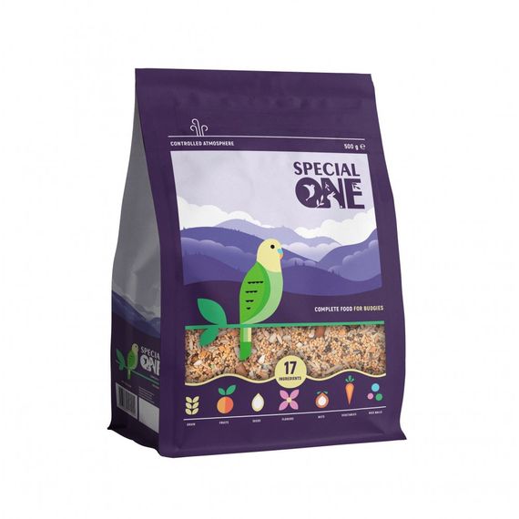 Повнораціонний корм Special One для хвилястих папуг 500 г