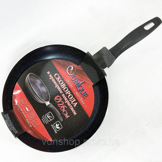 Алюминиевые сковородки с антипригарным открытием UNIQUE, Туристические сковородки купить недорого ZO-63 | Зображення 2