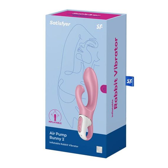 Вібратор-кролик Satisfyer Air Pump Bunny 2, надувається | Зображення 4