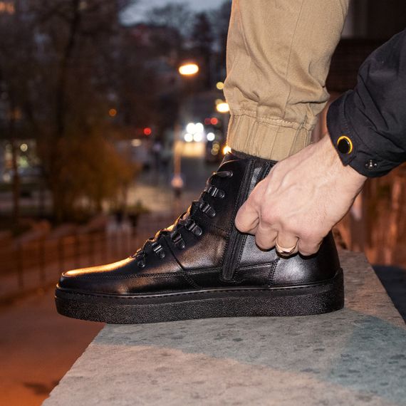 Зимние кеды из натуральной кожи 46 47 48 49 размер, большие размеры | Зображення 1