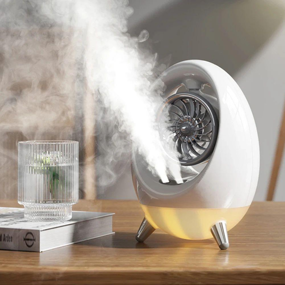 Портативный вентилятор USB с водяным охлаждением, распылитель, ночник Air Cooler 657, увлажнитель | Зображення 2