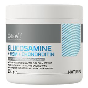 Хондропротектор (для спорта) OstroVit Glucosamine+MSM+Chondroitin Powder 150 g /60 servings/ Natural