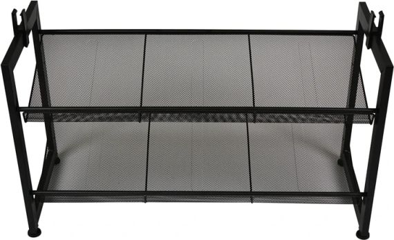 Полка для обуви 2 уровня 74×30.5×43 см черная Eco Fabric EF-7529-2 | Зображення 3