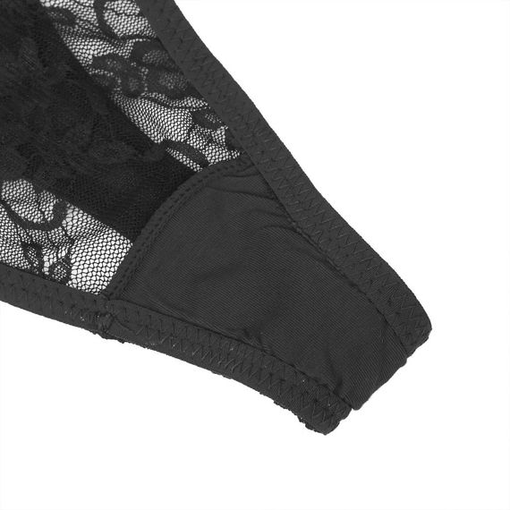 Мереживні стрінги StarNight з прикрасами стразами, чорні, S sexstyle | Зображення 9