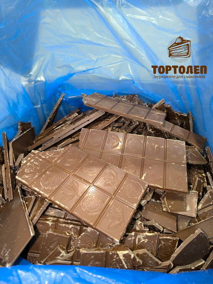 Шоколад молочний MIR CHOCOLATE 36%, бита плитка (на вагу)