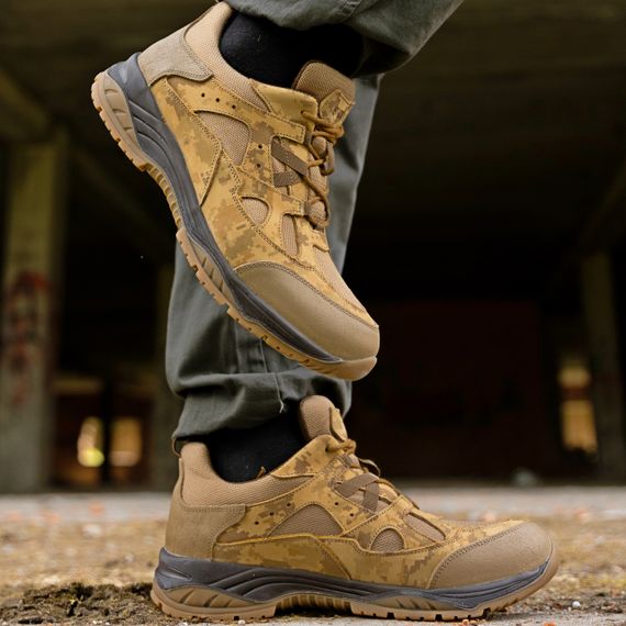 Кроссовки тактические STIMUL Техас / Кожа / Cordura / Деми / Зима 26.7, Зима, Піксель койот | Зображення 2