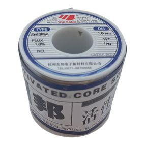 Припой с активным флюсом 1000гр 1мм Sn63Pb37