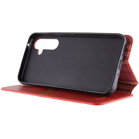 Кожаный чехол книжка GETMAN Cubic (PU) для Samsung Galaxy M34 5G Штучна шкіра, Слот для візитки, Червоний | Зображення 3