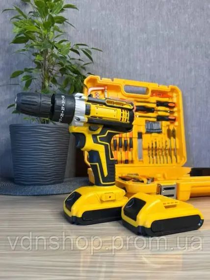 Акумуляторний шуруповерт 24V з набором інструментів у кейсі, Шуруповерт