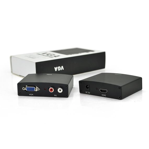 Активный конвертер HDMI (input) на VGA(output) + Audio Adapter,Black,4K/2K,Пакет