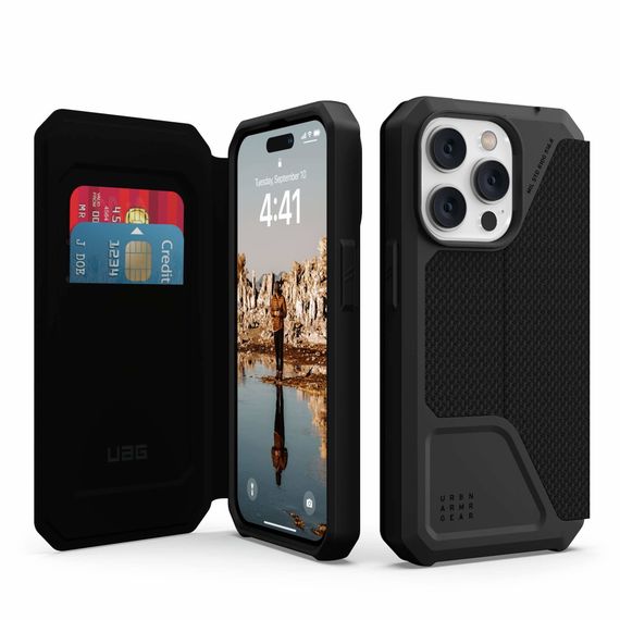 Чохол UAG для Apple iPhone 14 Pro Metropolis, Kevlar Black (114046113940)