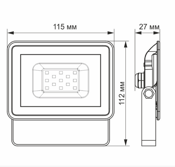 LED Прожектор 10W 5000К 12V VL-Fe105W-12V Videx | Зображення 2