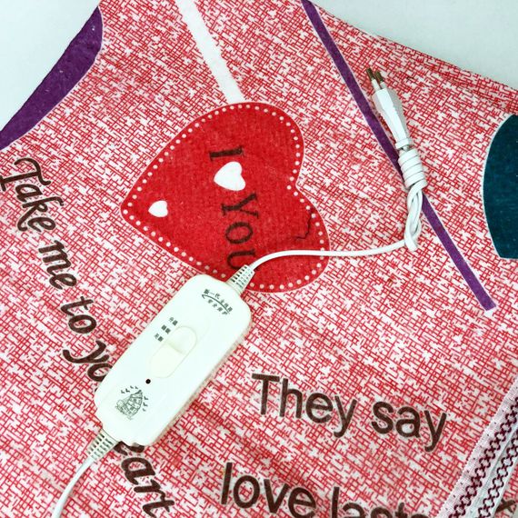 Электропростынь электрическая простынь с подогревом Electric Blanket 150х120см сердечка | Зображення 3