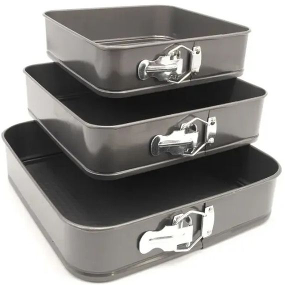 Набір квадратних роз'ємних форм для випікання Unique UN-1704 20/22/24 см | Зображення 3