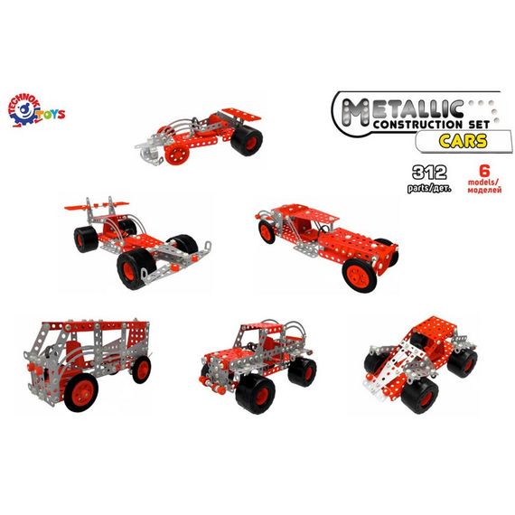Дитячий Конструктор металевий "Авто" ТехноК 3855TXK, 312 деталей