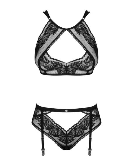 Еротичний комплект Obsessive Allastia set Чорний L/XL | Зображення 3