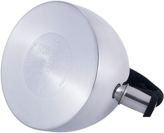 Чайник Kamille Whistling Kettle 2.7л з нержавіючої сталі зі свистком і скляною кришкою (чорна ручка) | Зображення 4