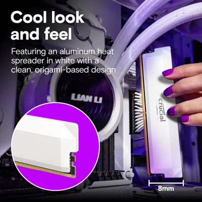 Модуль памяти для компьютера DDR5 32GB (2x16GB) 6400 MHz Pro Overclocking White Micron (CP2K16G64C38U5W) | Зображення 4