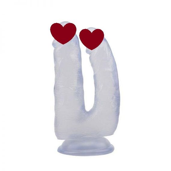 Фалоімітатор подвійний 6.3 Inch Dildo, Clear Sex Aura