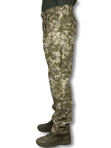 Зимові тактичні штани ЗСУ на флісі Softshell від RAPTOR TAC Піксель 50/3 | Зображення 2