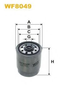 Фільтр палив. OPEL WF8049PP843 (вир-во WIX-FILTERS) WIX FILTERS WF8049 на OPEL KADETT D (31_-34_, 41_-44_)