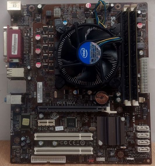 Комплект: Материнская плата ECS Elitegroup H61H2-M16 / LGA1155 / Intel Core i5-2400 (4 ядра по 3.1 - 3.4 GHz) / 16 GB DDR3 / Intel HD Graphics 2000 + Кулер б/у | Зображення 5