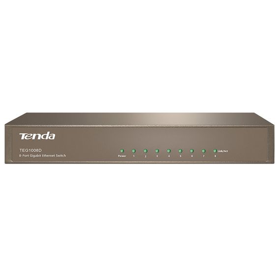 Комутатор TENDA TEG1008D 8port 10/100/1000 BaseTX, desktop, метал | Зображення 3