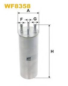 Фільтр палив. VW T5 WF8358PP985 (вир-во WIX-FILTERS) WIX FILTERS WF8358 на VW KOMBI / CARAVELLE V автобус (7HB, 7HJ, 7EB, 7EJ, 7EF)