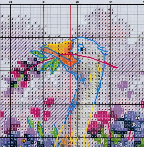 Набір для вишивання за нанесеною на канву схемою "Summer Lavender Goose". AIDA 14CT printed 19*26 см | Зображення 4