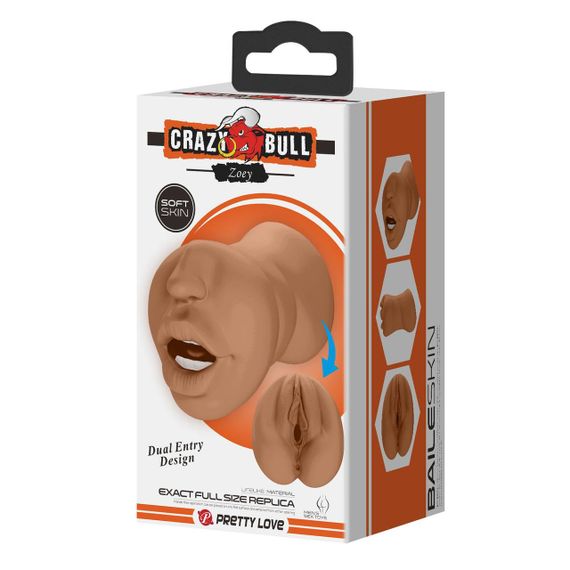 Двойной мастурбатор вагина ротик CRAZY BULL Zoey Sex Aura | Зображення 3
