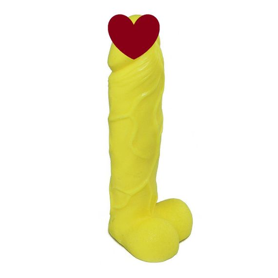 Крафтове мило-член із присоскою Чистий Кайф Yellow size L, натуральне sexstyle