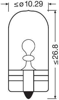 Комплект вказівних ламп розжарювання OSRAM 2825-2BL W5W 12V W2.1X9.5D Blister (2 шт) | Зображення 3