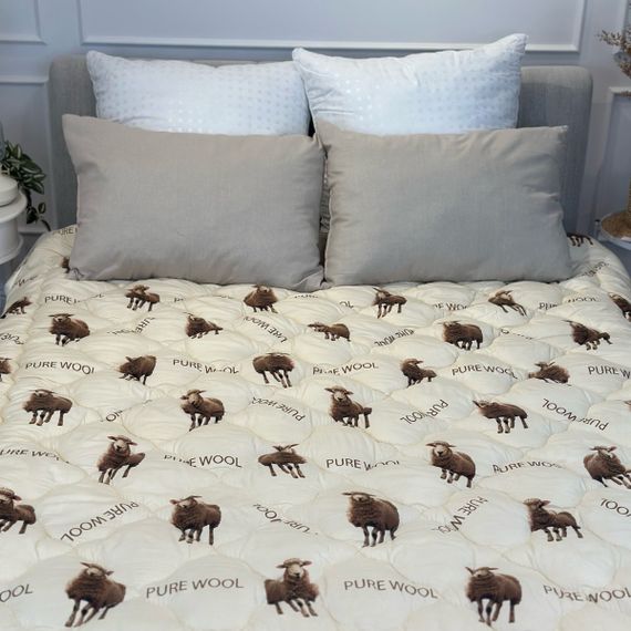 Ковдра полуторна з з овечої вовни Arda Pure Wool 21433 150х210 см бежева | Зображення 2