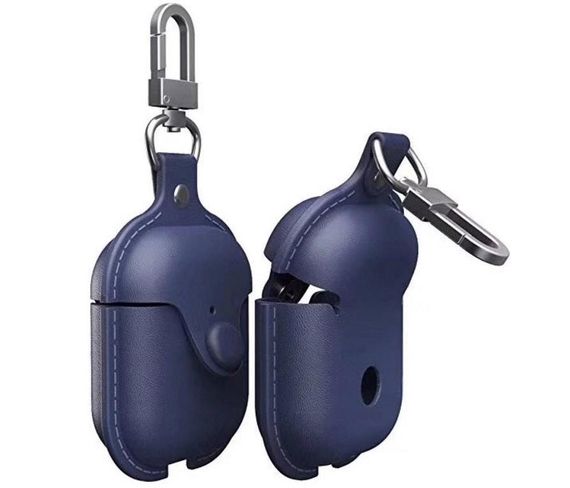 Шкіряний чохол Primo Hook для навушників Apple AirPods / AirPods 2019 - Dark Blue | Зображення 1