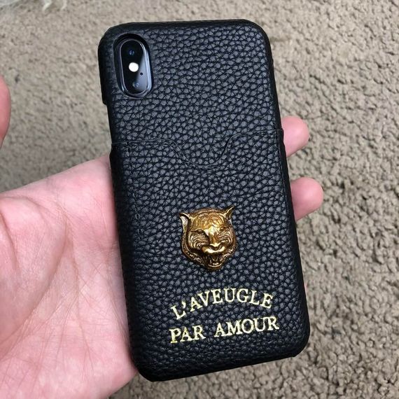 Чехол Gucci iPhone X Case GG Marmont Tiger Black | Зображення 7